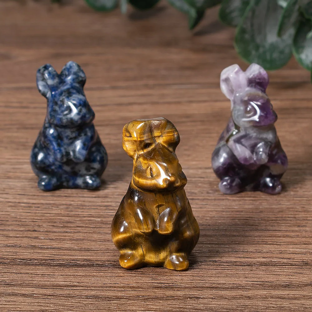 Charming Easter Bunny Crystal Figurine - Image 2