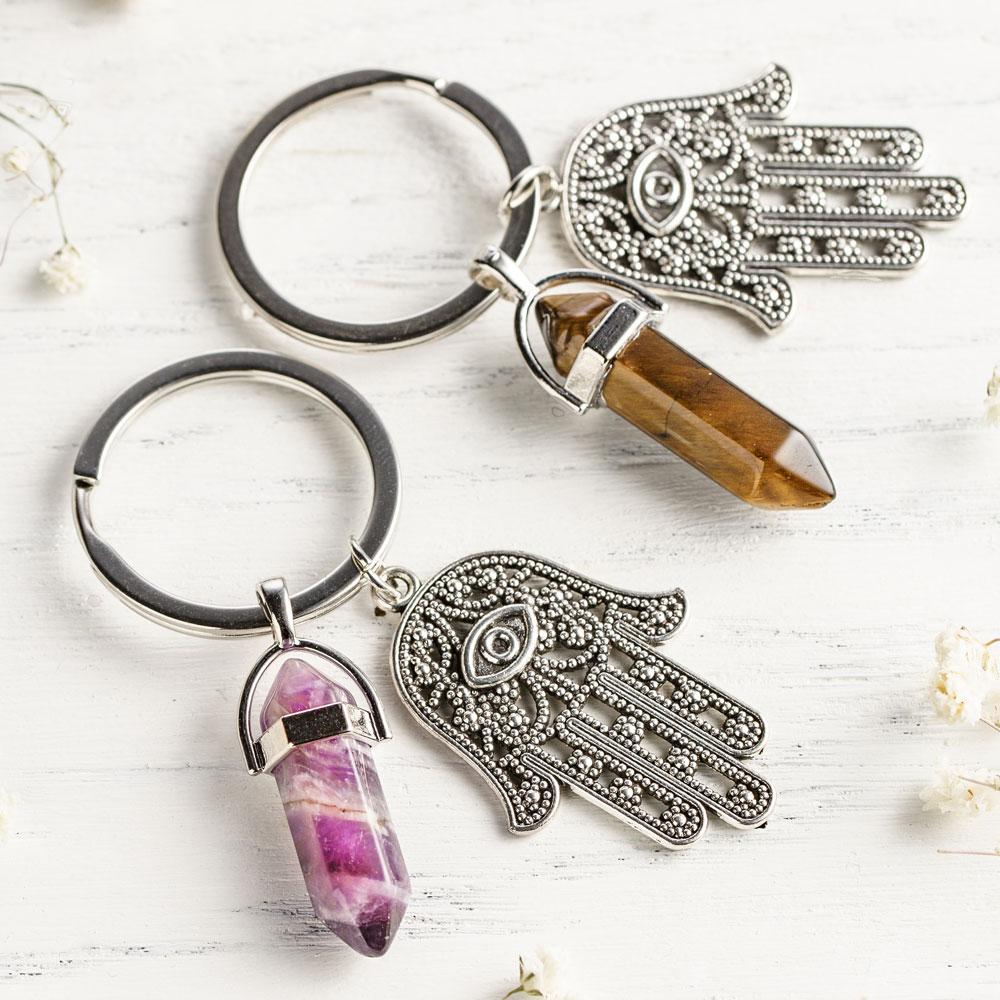 Inspiring Hamsa Hand Keychain - Image 2