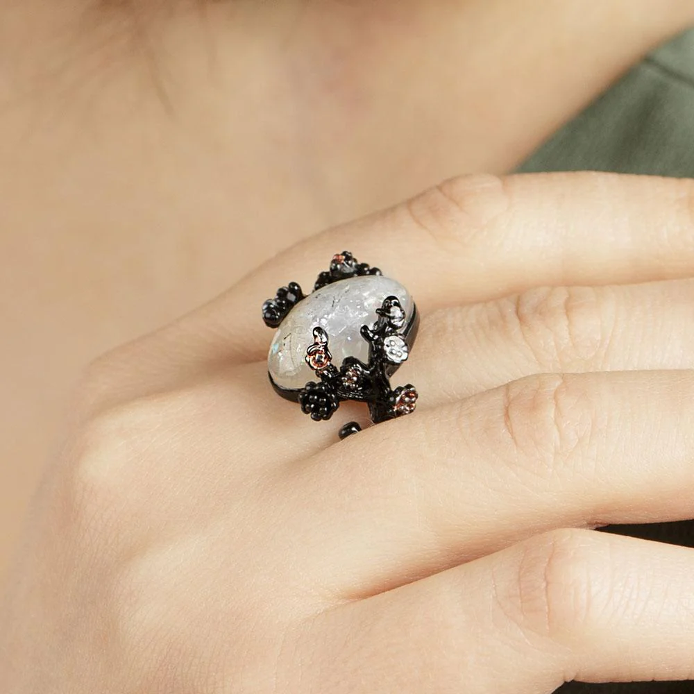 Midnight Blossom Ring - Image 2