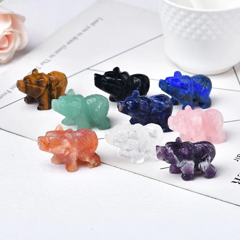 Natural Stone Bear Figurine