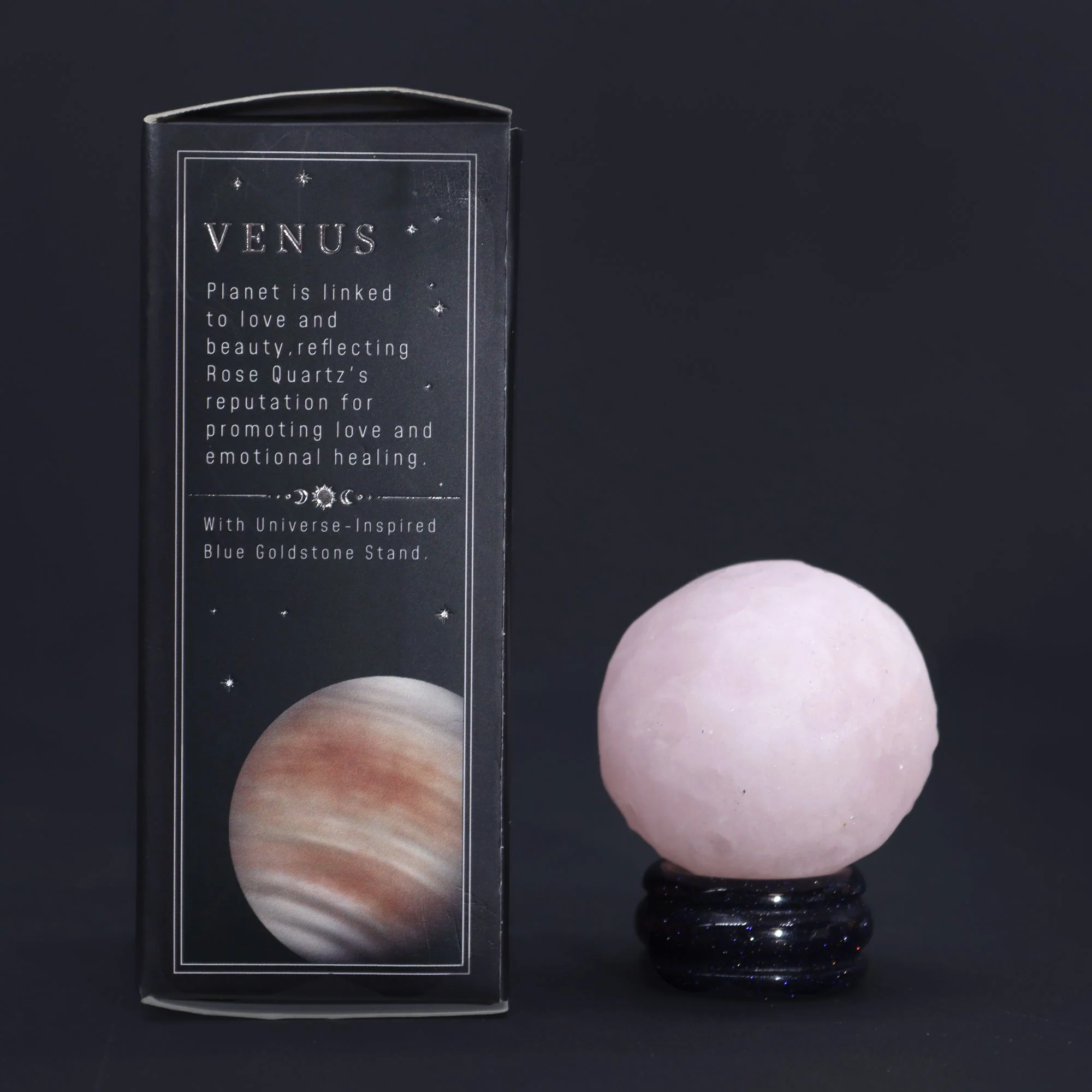 Planet Gemstones on Sola Goldstone Stand – Celestial Energy