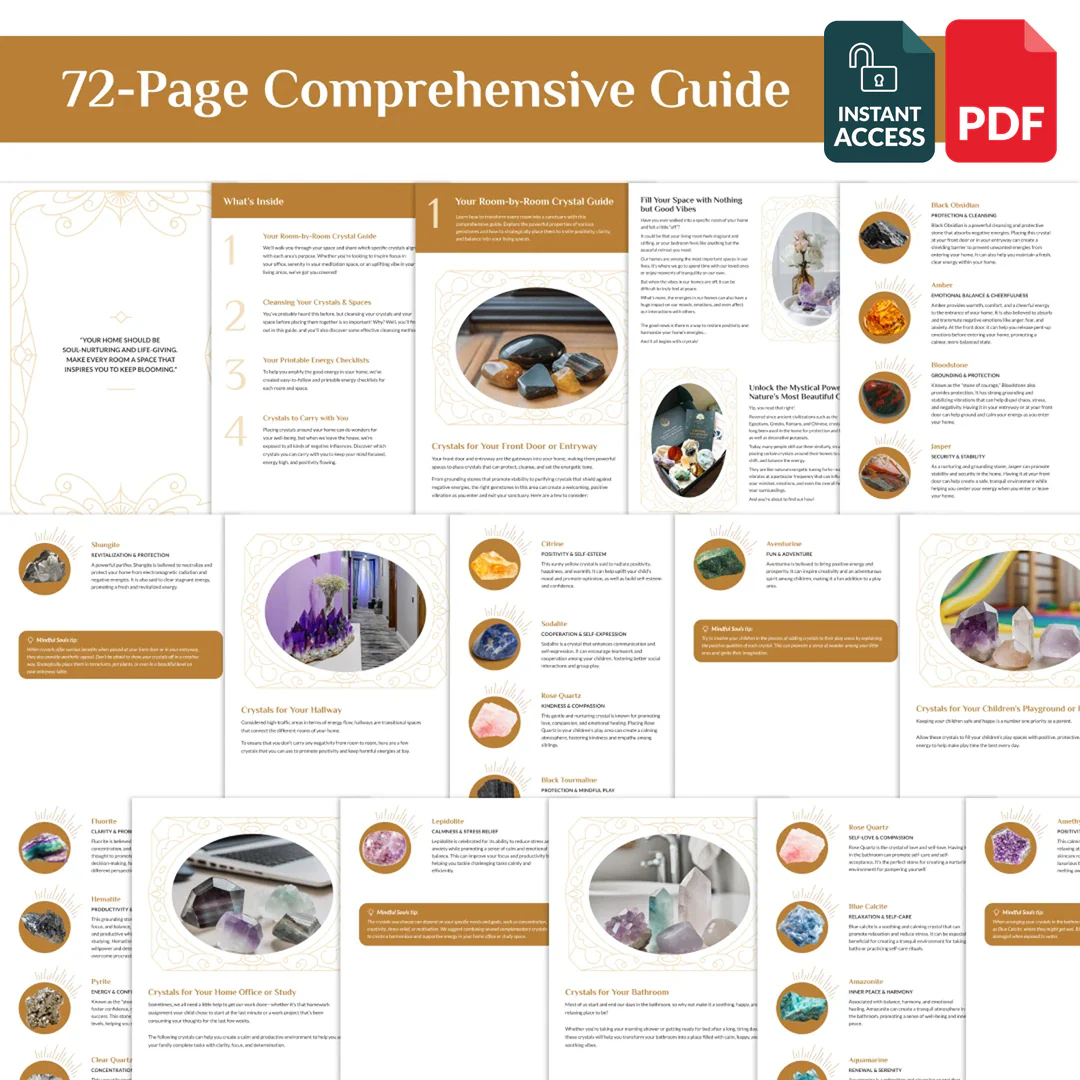 Room by Room Crystal Guide: Digital & Printable