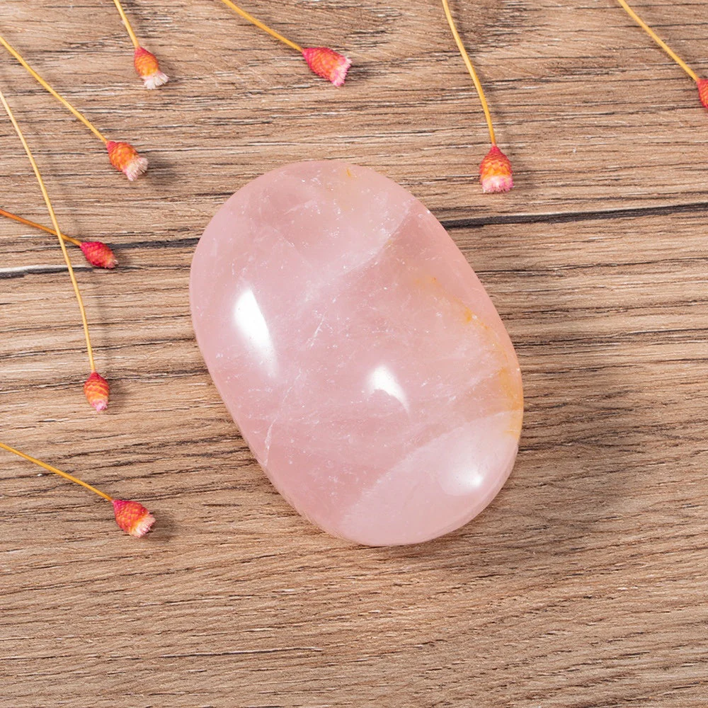 Rose Quartz Palm Stone