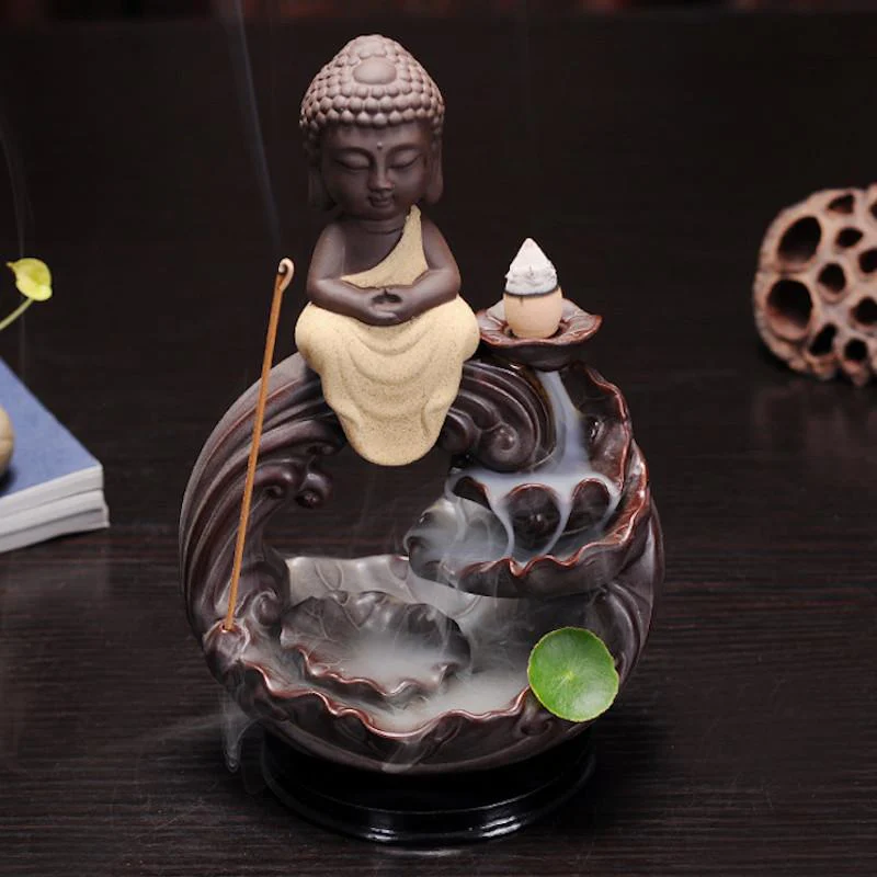 Wave Buddha Backflow Incense Burner